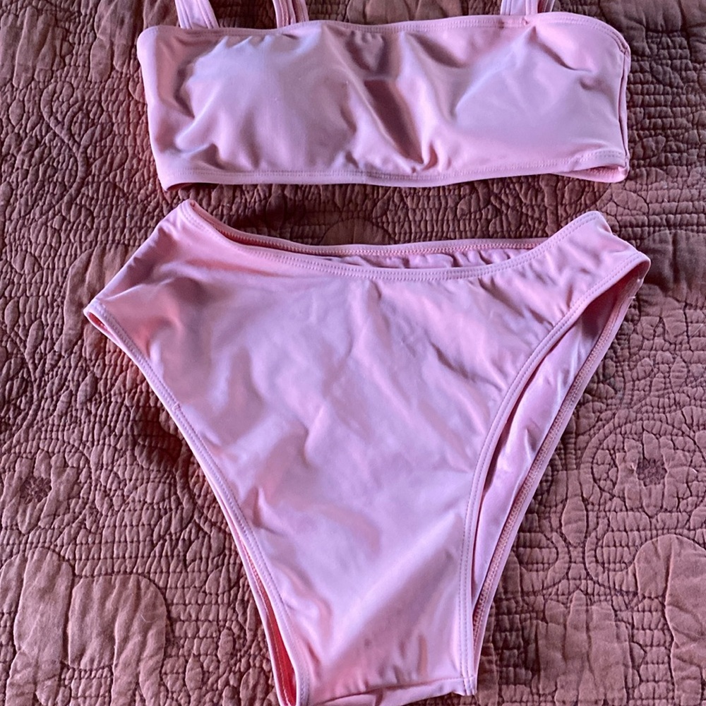 Cute high waisted bikini set